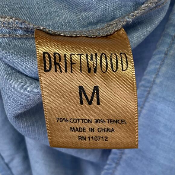 Driftwood Ella Blue Chambray Embroidered Mini Dress Size M Sundance Boho Summer - Picture 4 of 8